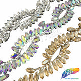 1" Spiral Infinity Rhinestone Iron On Trim, IRT-237