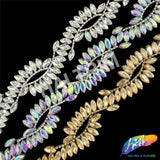 1" Spiral Infinity Rhinestone Iron On Trim, IRT-237