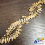 1" Spiral Infinity Rhinestone Iron On Trim, IRT-237