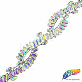 1" Spiral Infinity Rhinestone Iron On Trim, IRT-237