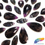 Purple/Navy 2-tone (Ombré) Glitter Resin Stones, #I