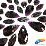 Purple/Navy 2-tone (Ombré) Glitter Resin Stones, #I