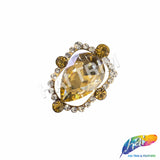 Gold Teardrop Rhinestone Jewel Piece (2 pieces)