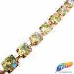 10mm (3/8") Lime Green AB Acrylic Diamante Cupchain Trim, CST-001