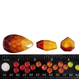 Matte Ombre Marble Acrylic Stones - Yellow/Orange/Red #2