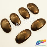 18x36mm Metallic Bronze Dome Oval Cabochon Acrylic Stones (3 pieces)
