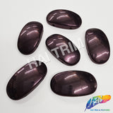 18x36mm Metallic Purple Dome Oval Cabochon Acrylic Stones