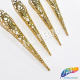 Gold Ornamental Metal Finger Extensions (sold per piece)