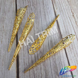Gold Ornamental Metal Finger Extensions (sold per piece)