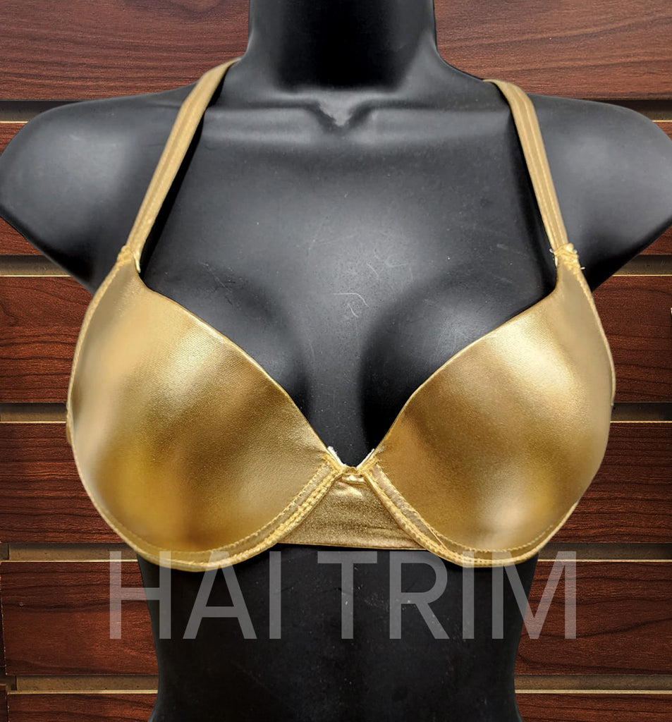 Metallic deals gold bra