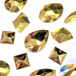 Metallic Gold Resin Stones