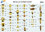 Metallic Gold Resin Stones