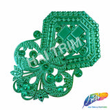 Metallic Color Plastic Resin Applique, NAS-009