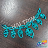 Metallic Color Teardrop Plastic Resin Applique, NAS-011