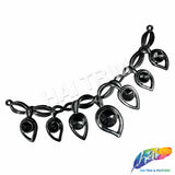 Metallic Color Teardrop Plastic Resin Applique, NAS-011