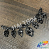 Metallic Color Teardrop Plastic Resin Applique, NAS-011