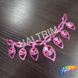 Metallic Color Teardrop Plastic Resin Applique, NAS-011