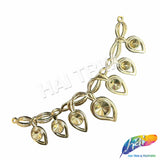 Metallic Color Teardrop Plastic Resin Applique, NAS-011
