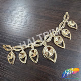 Metallic Color Teardrop Plastic Resin Applique, NAS-011