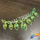 Metallic Color Teardrop Plastic Resin Applique, NAS-011