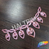 Metallic Color Teardrop Plastic Resin Applique, NAS-011