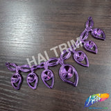 Metallic Color Teardrop Plastic Resin Applique, NAS-011