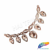 Metallic Color Teardrop Plastic Resin Applique, NAS-011