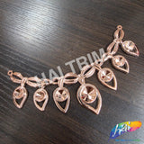 Metallic Color Teardrop Plastic Resin Applique, NAS-011