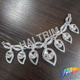 Metallic Color Teardrop Plastic Resin Applique, NAS-011