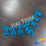 Metallic Color Teardrop Plastic Resin Applique, NAS-011