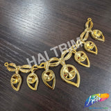 Metallic Color Teardrop Plastic Resin Applique, NAS-011