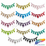 Metallic Color Teardrop Plastic Resin Applique, NAS-011