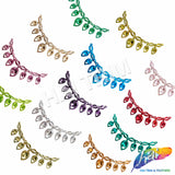 Metallic Color Teardrop Plastic Resin Applique, NAS-011