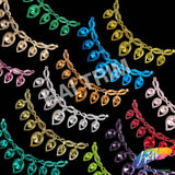 Metallic Color Teardrop Plastic Resin Applique, NAS-011