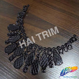 Metallic Color Plastic Resin Applique Neckpiece Base, NAS-018