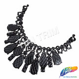 Metallic Color Plastic Resin Applique Neckpiece Base, NAS-018