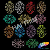 Metallic Color Motif Plastic Resin Applique, NAS-036