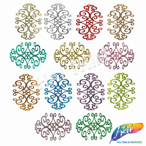 Metallic Color Motif Plastic Resin Applique, NAS-036