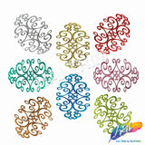 Metallic Color Motif Plastic Resin Applique, NAS-036