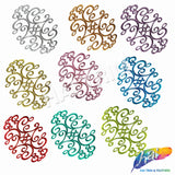 Metallic Color Motif Plastic Resin Applique, NAS-036