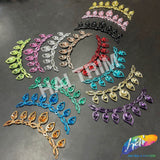 Metallic Color Teardrop Plastic Resin Applique, NAS-011