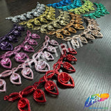 Metallic Color Teardrop Plastic Resin Applique, NAS-011