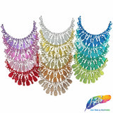 Metallic Color Plastic Resin Applique Neckpiece Base, NAS-018