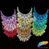 Metallic Color Plastic Resin Applique Neckpiece Base, NAS-018