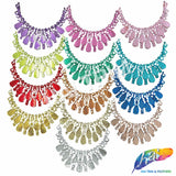 Metallic Color Plastic Resin Applique Neckpiece Base, NAS-018