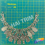 Metallic Color Plastic Resin Applique Neckpiece Base, NAS-018