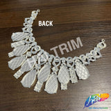 Metallic Color Plastic Resin Applique Neckpiece Base, NAS-018