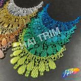 Metallic Color Plastic Resin Applique Neckpiece Base, NAS-018