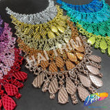 Metallic Color Plastic Resin Applique Neckpiece Base, NAS-018
