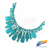 Metallic Color Plastic Resin Applique Neckpiece Base, NAS-018